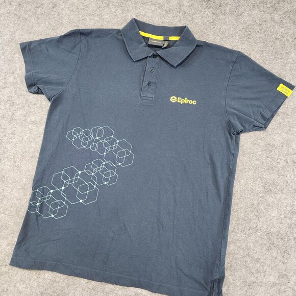 Epiroc Mens L Large Employee Staff Uniform Company Polo Short Sleeve T Shirt - Picture 2 of 12